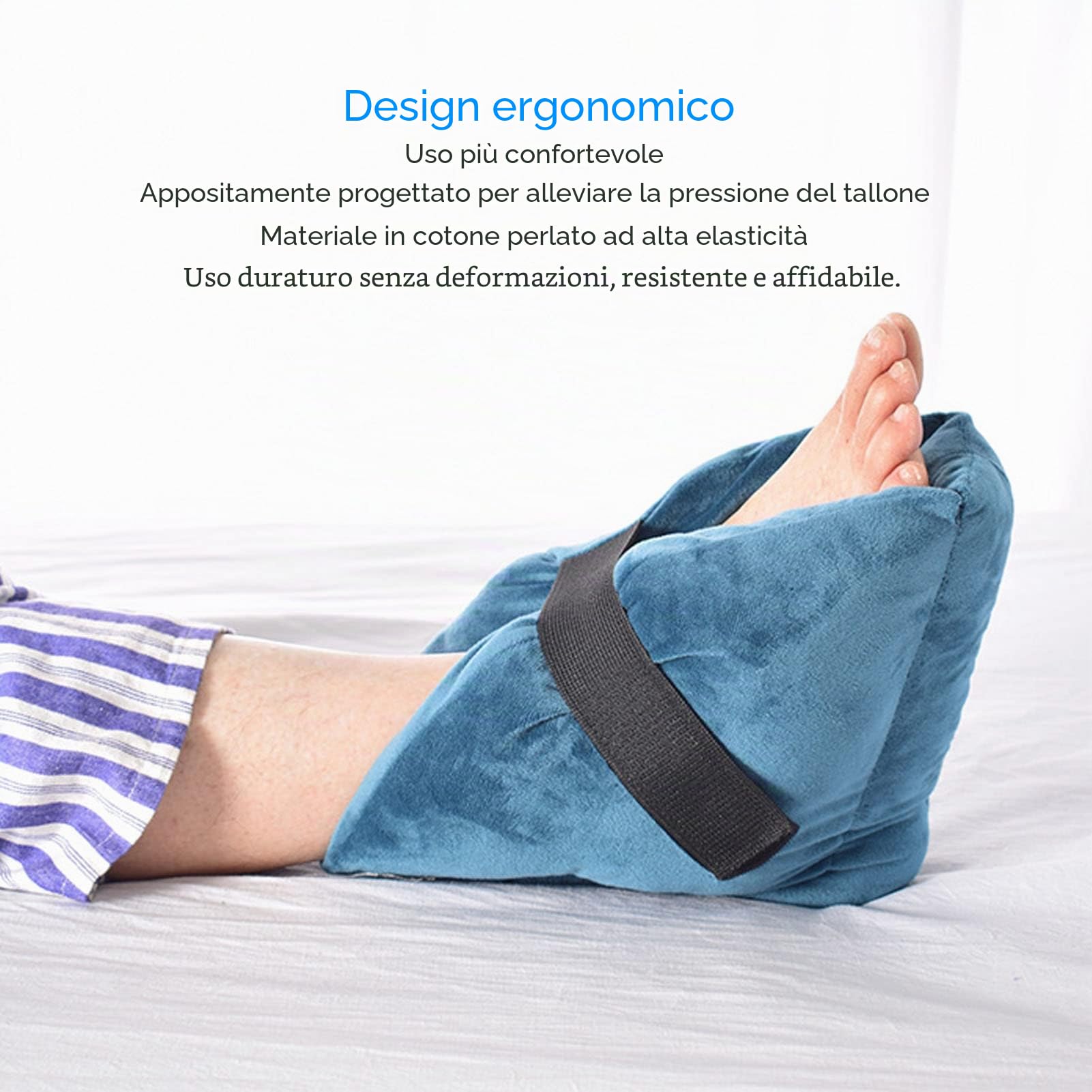 Cuscino Protettivo Tallone Morbido Antidecubito, Sollievo Dolore Piede e Caviglia, Protezione Ulcere Spesso Comfort