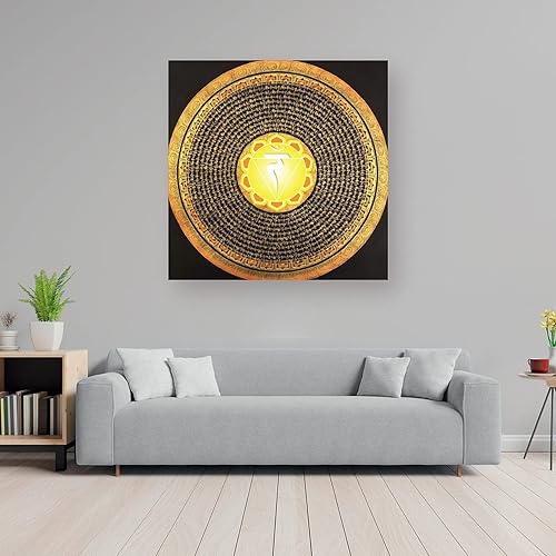 Miniatura 5 de Póster de meditación de buda, mantra de chakras del plexo solar, mandala, budismo, religión, póster de arte de pared, regalos para dormitorio,