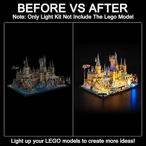 Miniatura 2 de Hilighting Kit de luz LED mejorado para Lego Hogwarts, juego de construcción de castillo y terrenos, versión musical compatible con Lego Harry