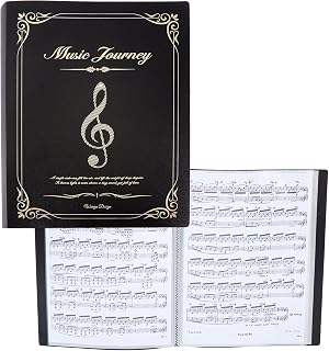 Sheet Music Folder 9"x 12.2", 40 Sleeves Hold 80 Pages