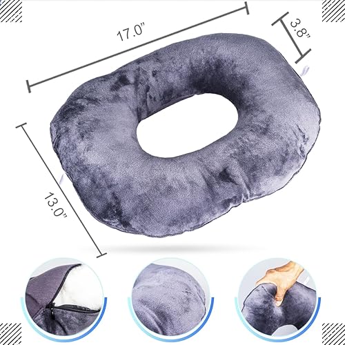 Miniatura 5 de Cojín para aliviar el dolor del coxis, almohadilla suave para úlceras de cama. Almohadilla antidecúbito transpirable para hemorroides, próstata y