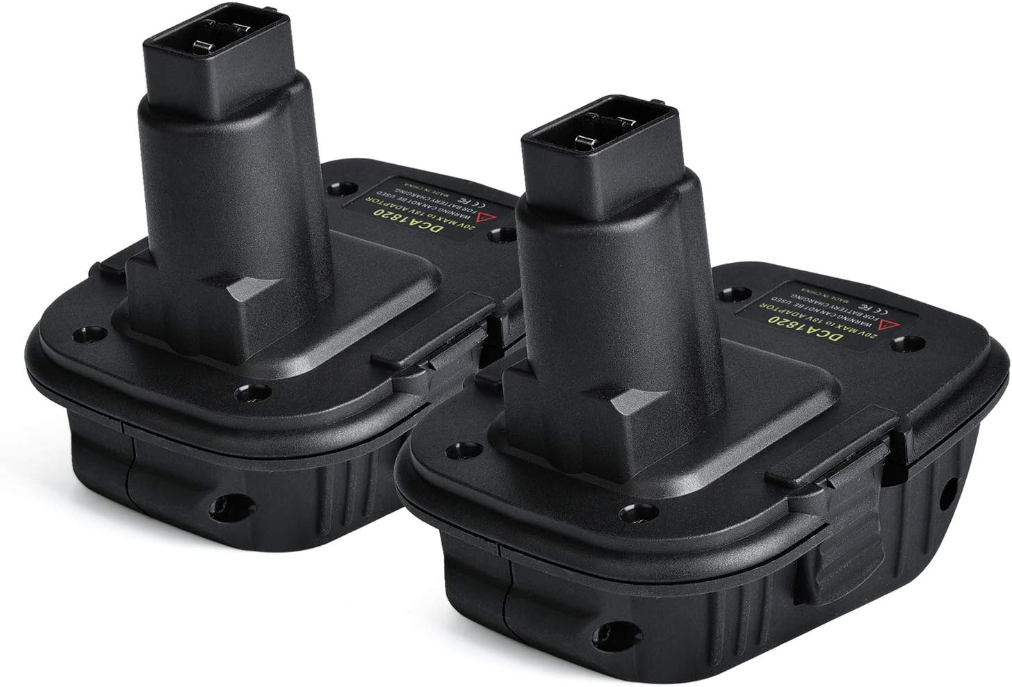 JYJZPB 2-Pack Battery Adapters for Dewalt 18V to 20V Tools DCA1820 Convert for Dewalt 20V Lithium Battery DCB204 DCB205 DCB206 DCB606 to 18V NiCd NiMh Tools DC9096 DW9096