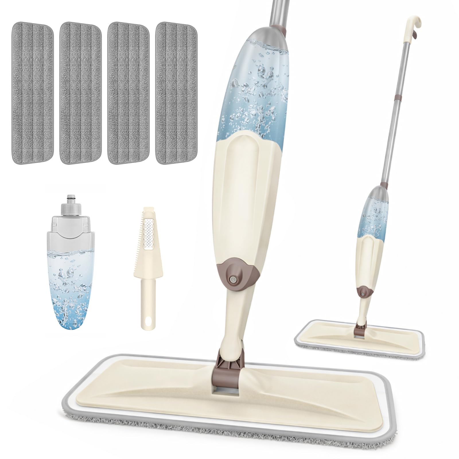 Wet Mops for Floor Cleaning: Spray Mop Refillable Floor Mop Multi-Surface