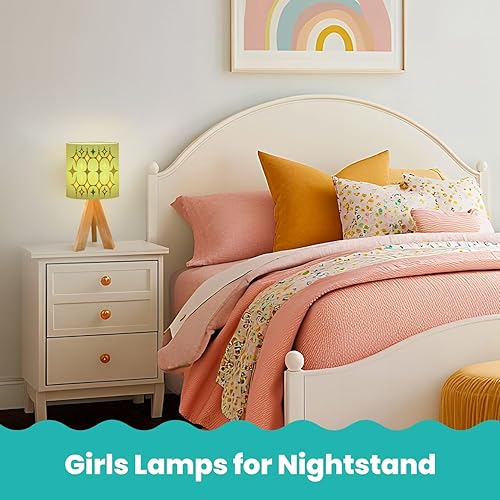 Miniatura 2 de Trípode lámpara de mesita de noche de mediados de siglo, vintage de los años 50, moderno, retro, geométrico, celosía, estrella, lámpara de mesita de