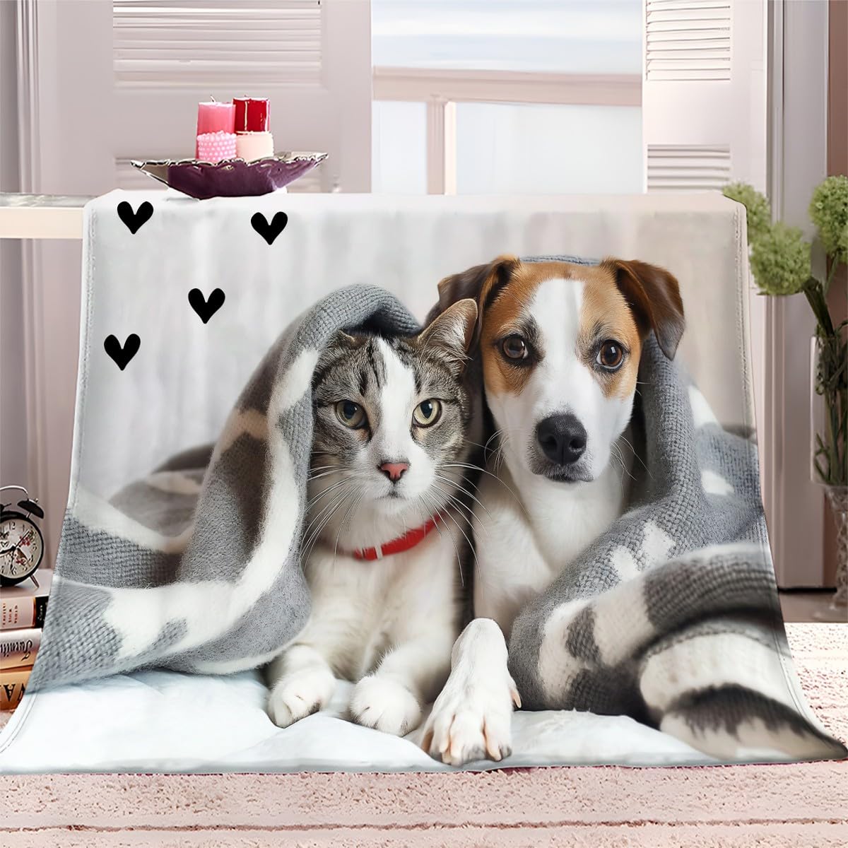 Couverture polaire chat cadeau ideal animaux pour une chambre d\'enfant douillette