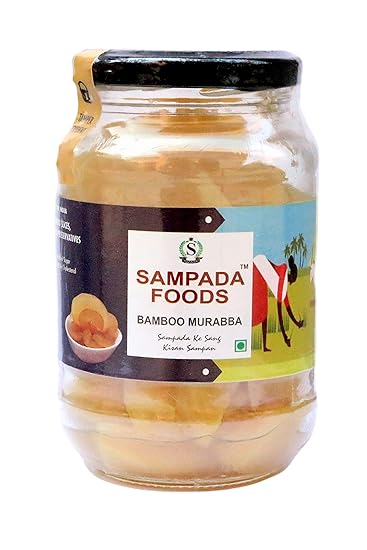 Sampada Foods | 100% Natural Bamboo Murabba (Bans Murabba) | Helps Increase Height Growth | Contains Soft Pieces of Bamboo Shoots from Organic farms, (450 Grams)