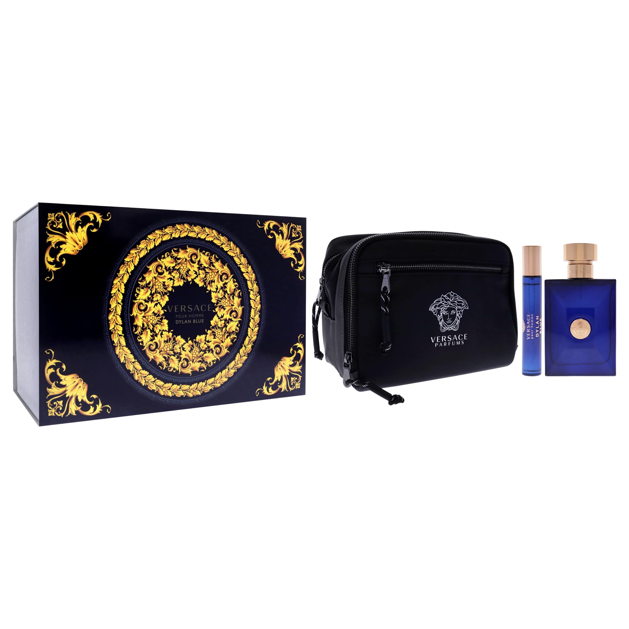 Amazon.com : Dylan Blue by Versace for Men - 3 Pc Gift Set 3.4oz