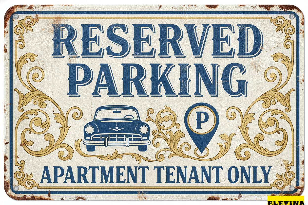Reserved Parking Apartment Tenant Only Aluminum Warning Sign UV Protected Waterproof Fade Resistant Home 8x12in