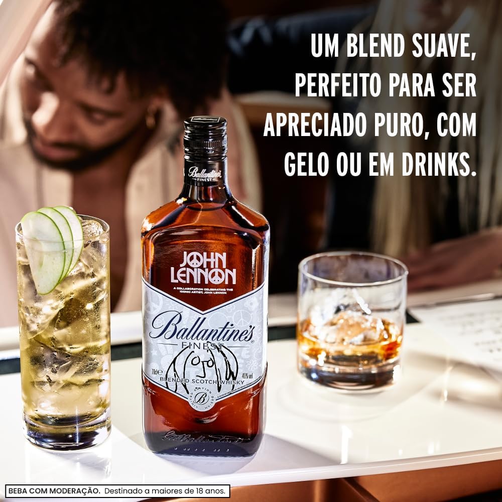 Whisky Escocês Blended Finest John Lennon Ballantine’s Garrafa 750ml