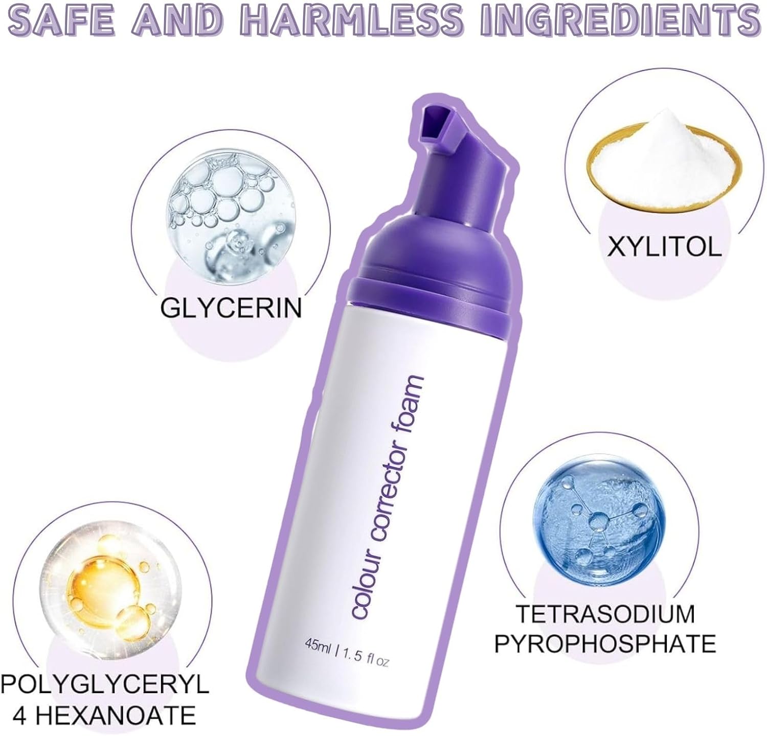 Purple Toothpaste for Teeth Whitening, Purple whitening Foam Toothpaste, Purple Toothpaste Whitening, Tooth Stain Removal Colour Corrector, Boosting Power with Purple Whitening Tooth Foam