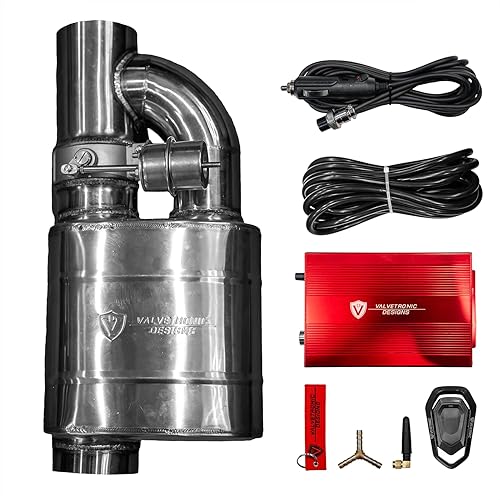 Silenciador de escape universal con válvula de escape con 1 kit de control remoto inalámbrico (3.5 pulgadas3.504 in, 1 silenciador)