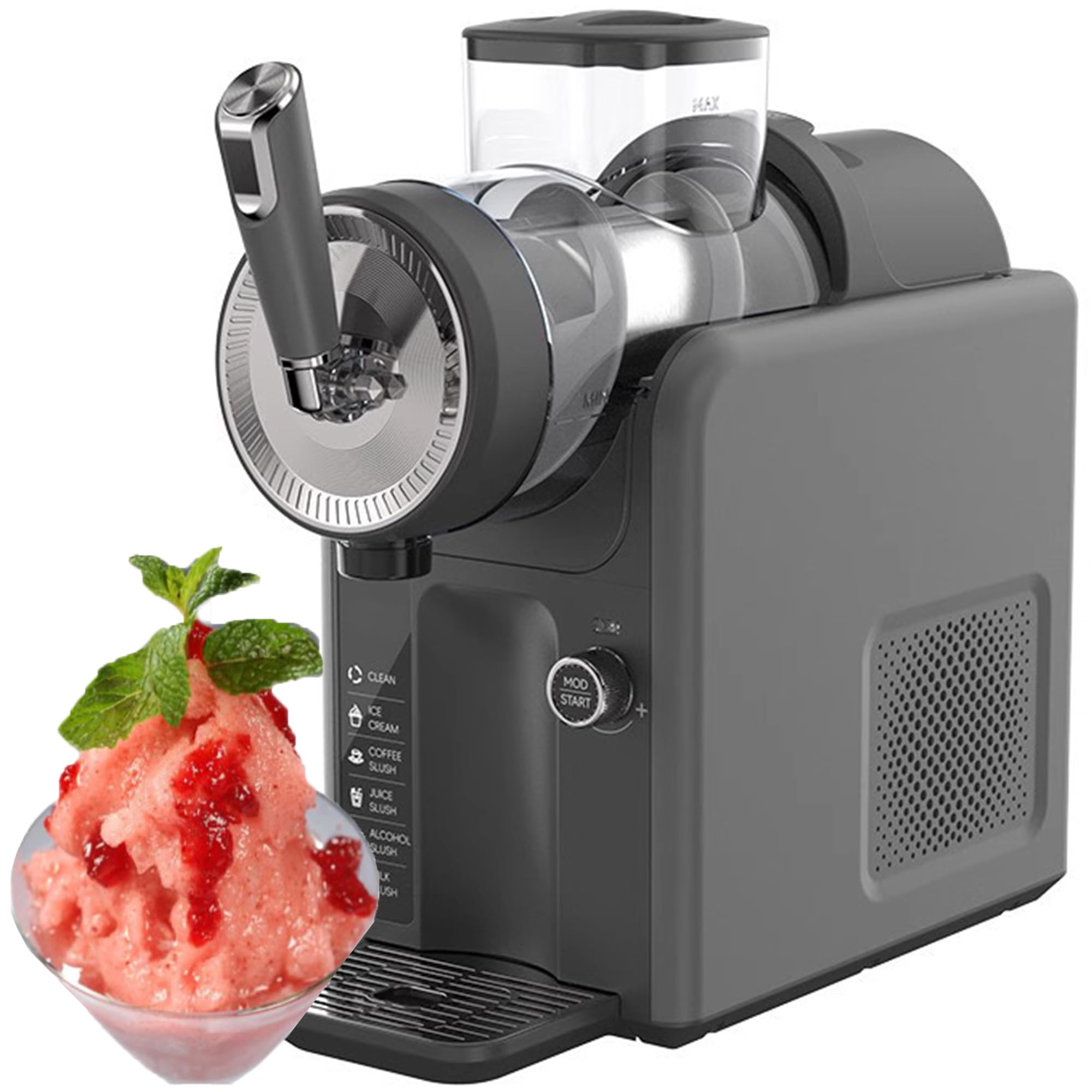 2025 Nueva granizadora, granizadora Comercial de 1.8L, máquina Profesional de Bebidas congeladas, autolimpiante, múltiples Modos preestablecidos, para Batidos, cócteles, frappes y más Black