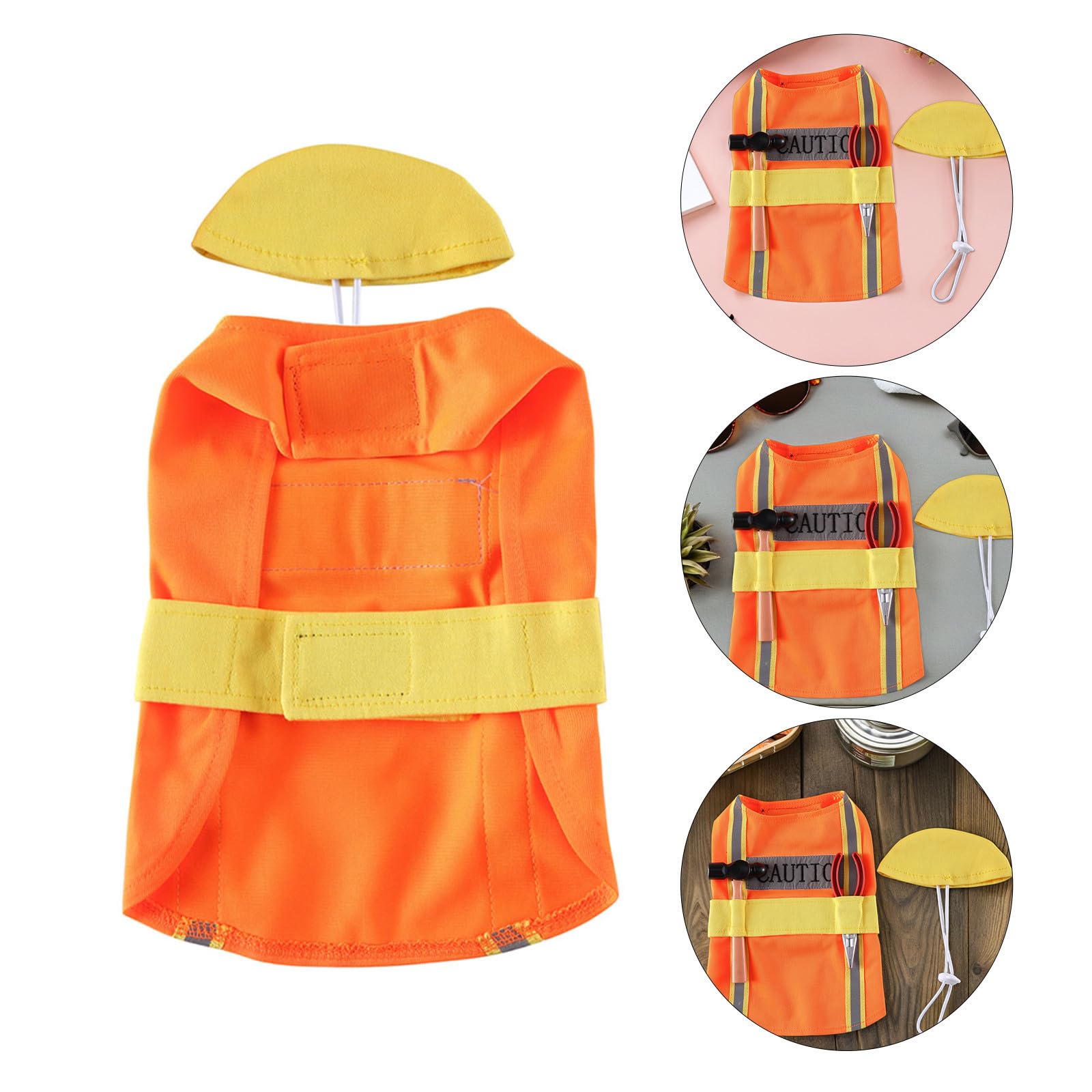 VICASKY 4 Pezzi Costume per Cane Aspetto da Ingegnere Arancione M in Poliestere