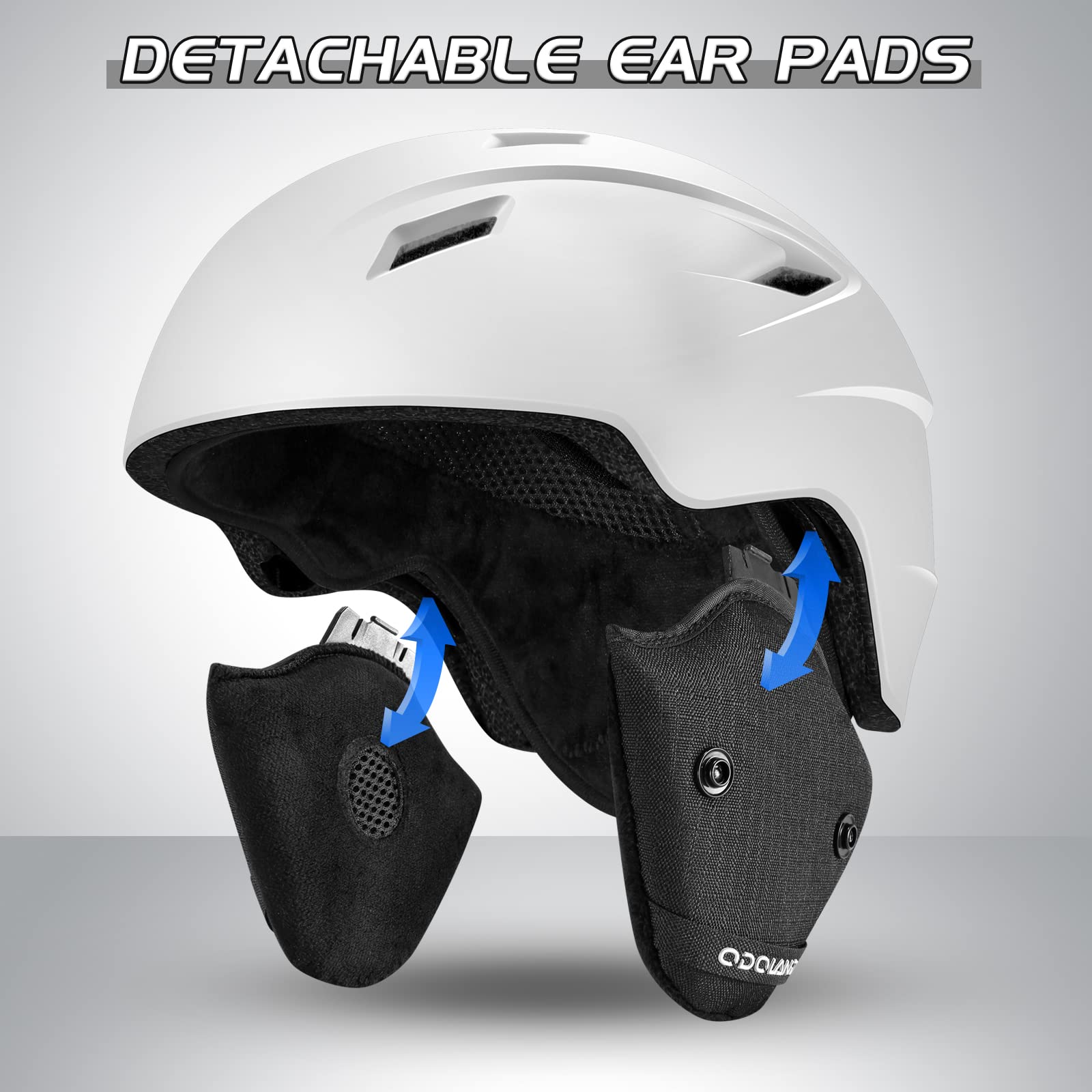 Odoland Kit di Casco Sci con Maschera Sci, Casco Snowboard per Uomo Donna Adolescenti, Casco Ski Regolabile e Occhiali Sci UV400 Proteczione, per Sport Invernali All'aperto