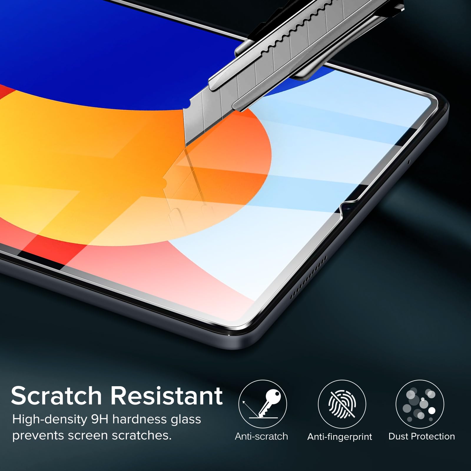 ivoler 2 Pack Screen Protector dla Xiaomi Redmi Pad SE 8,7 cala (WiFi / 4G) (nie dla Redmi Pad SE 11 cali), z 2 Pack Camera Protective Glass, twardość 9H, odporność na zarysowania, antypoślizgowość