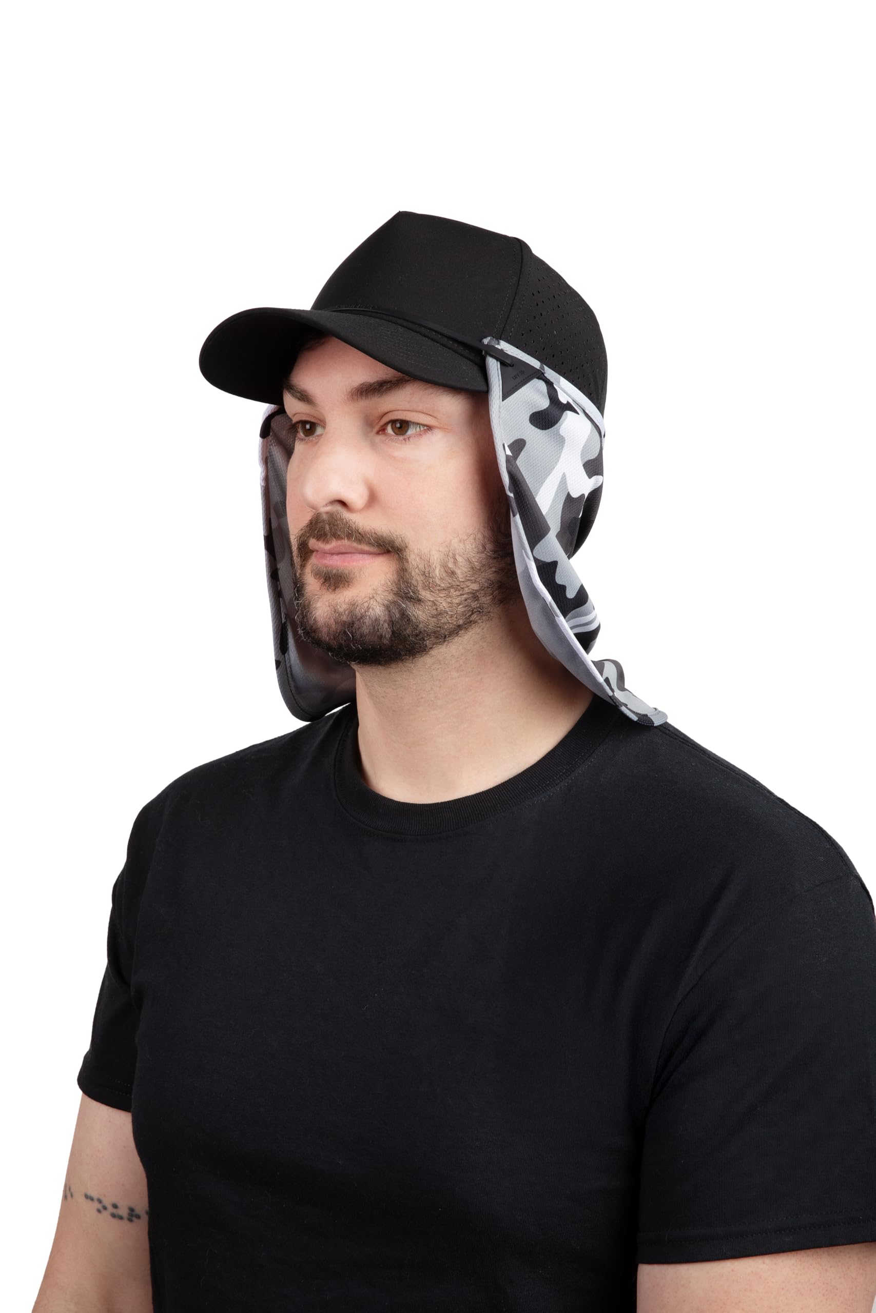 CoolNES Brevet Protection Solaire Nuque Oreilles Rabat Protège-Nuque Amovible Universel Casquettes UPF 50+ 5 Couleurs