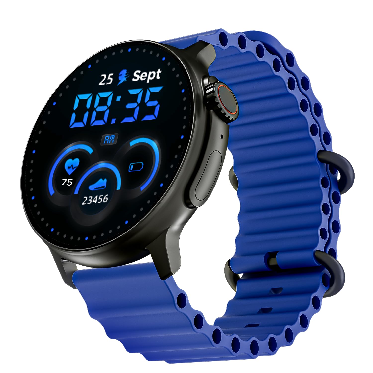 boAt Lunar Tigon Smart Watch w/ 1.45" (3.6 cm) AMOLED Display, Advanced BT Calling, Always on Display, Functional Crown, Premium Design & Ocean Ridge Strap,IP67,HR & SpO2 Monitoring(Deep Blue) (B0CLYKFT66) Amazon Price History, Amazon Price Tracker