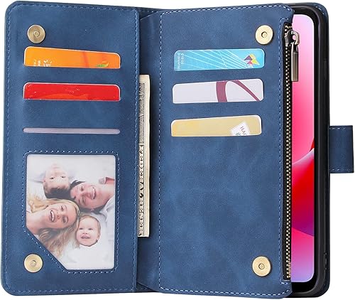 Miniatura 6 de Asuwish Funda compatible con Motorola Moto G Power 2022 5GMotoG Pure 2021, protector de pantalla de vidrio templado, funda con tapa, tarjetero para