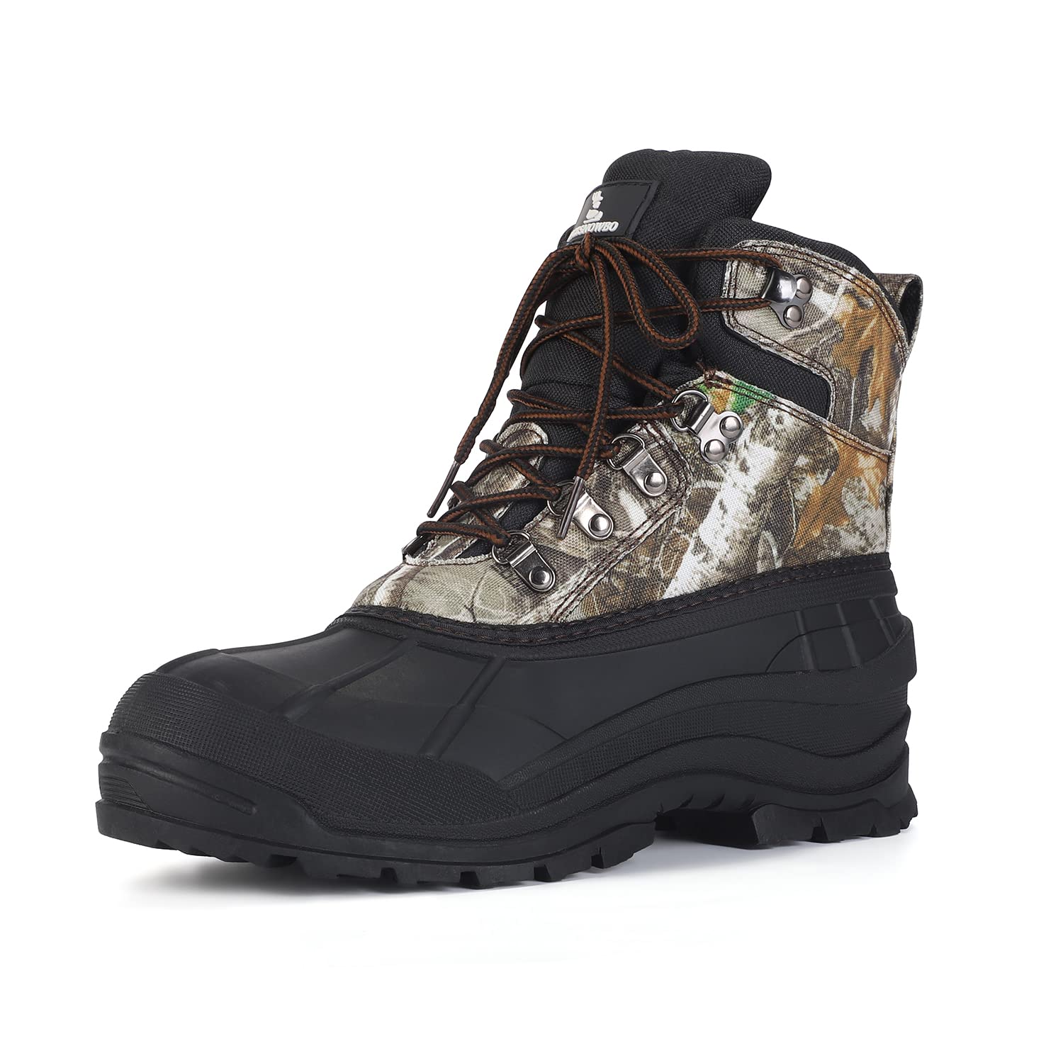 AMZSNOWBO Hiking Rain Boots for Men in Winter,Snow Booties for Mens and