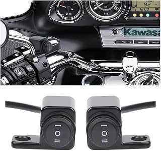 2 Pcs Motorcycle Handlebar Switch for Piaggio Vespa GTS GTV 250 300, Motorcycle Three Way Headlight and Rearview Light Conversion Switch, Stability Control Button