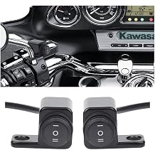 2 Pcs Motorcycle Handlebar Switch for Yamaha MT 07 MT07 MT09 Tracer 700/900/GT TRACER9/7/GT, Motorcycle Three Way Headlight and Rearview Light Conversion Switch, Stability Control Button