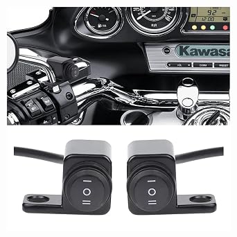 2 Pcs Motorcycle Handlebar Switch for Suzuki GN 125 1997-2022, Motorcycle Three Way Headlight and Rearview Light Conversion Switch, Stability Control Button