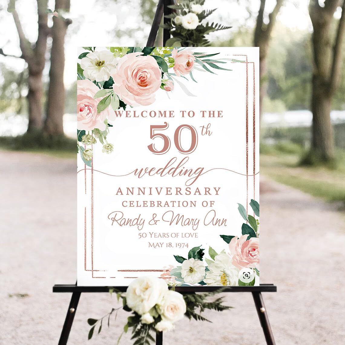 Custom We Still Do, 50th Anniversary Yard Sign Decoration Outdoor, Personalized 50th Anniversary Wedding Sign, Wedding Anniversary Sign, Anniversary Party Welcome Sign Decorations #16