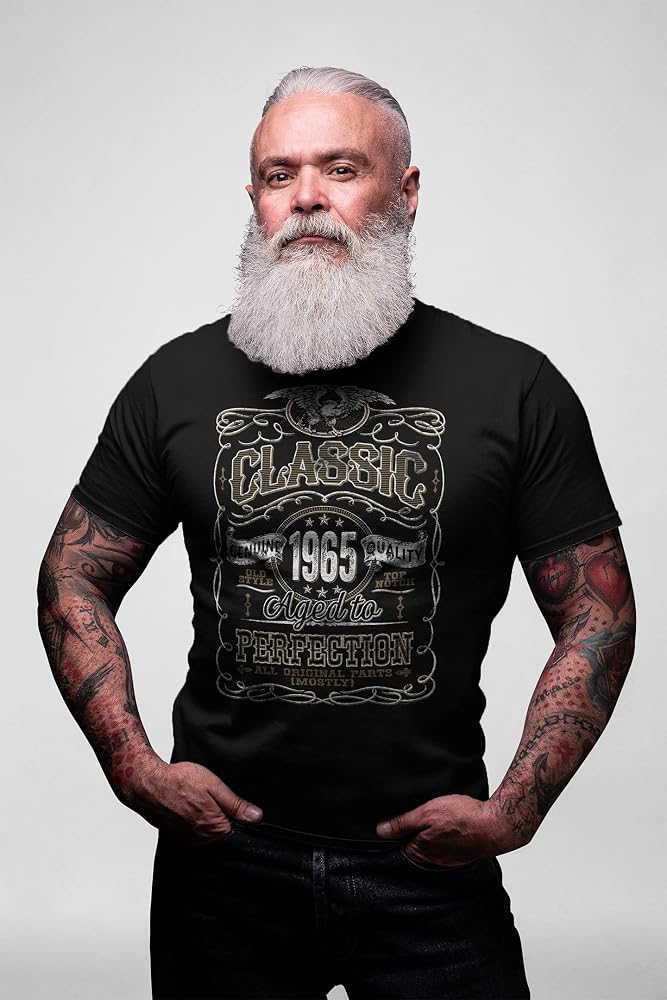 60th Birthday Shirt For Men - Classic 1965 Retro Design - Personalized Gift Idea
