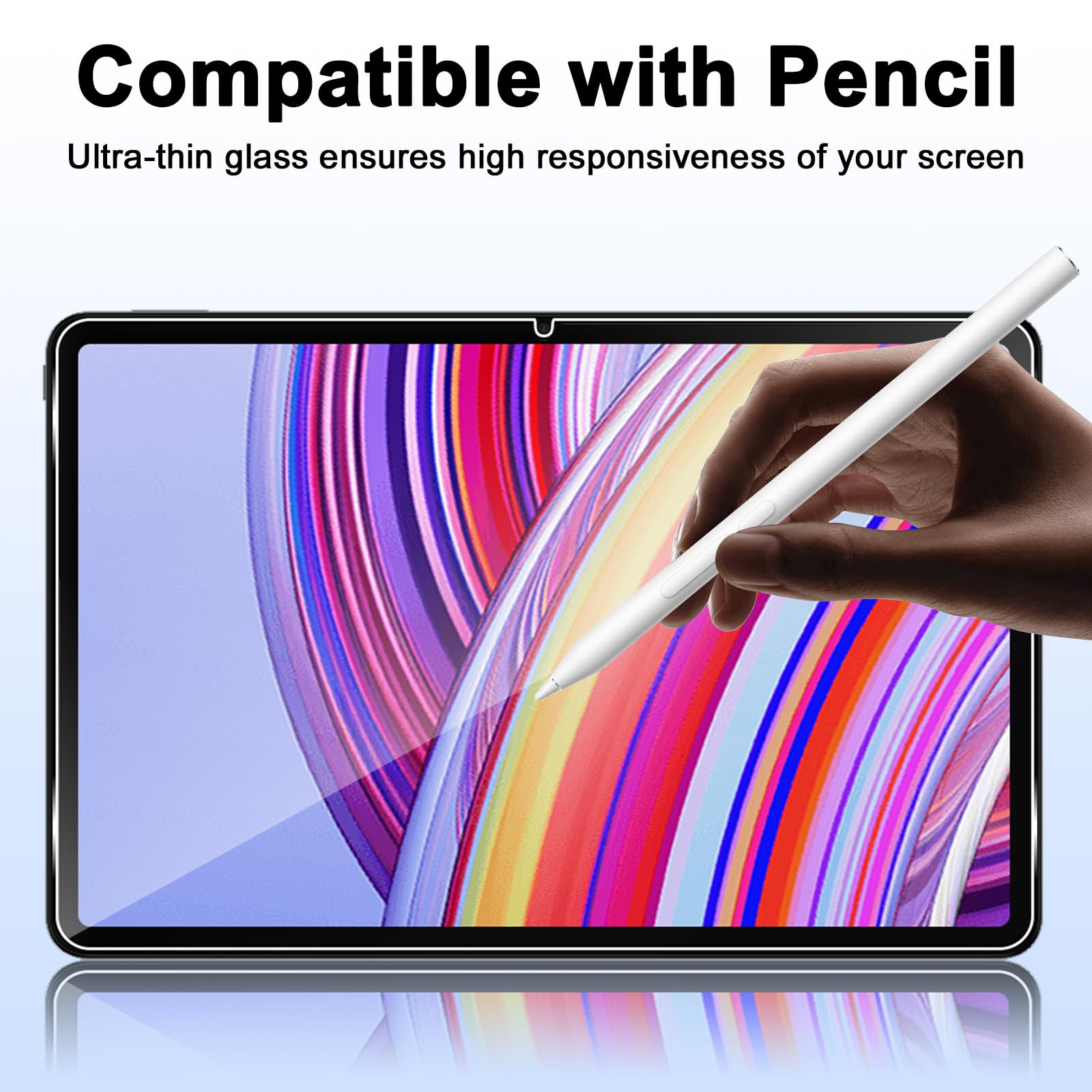 Pellicola Vetro Temperato REY Per XIAOMI Poco Pad E REDMI Pad PRO 12.1 (4G/5G) - Trasparente, Anti Graffio 9H - 5