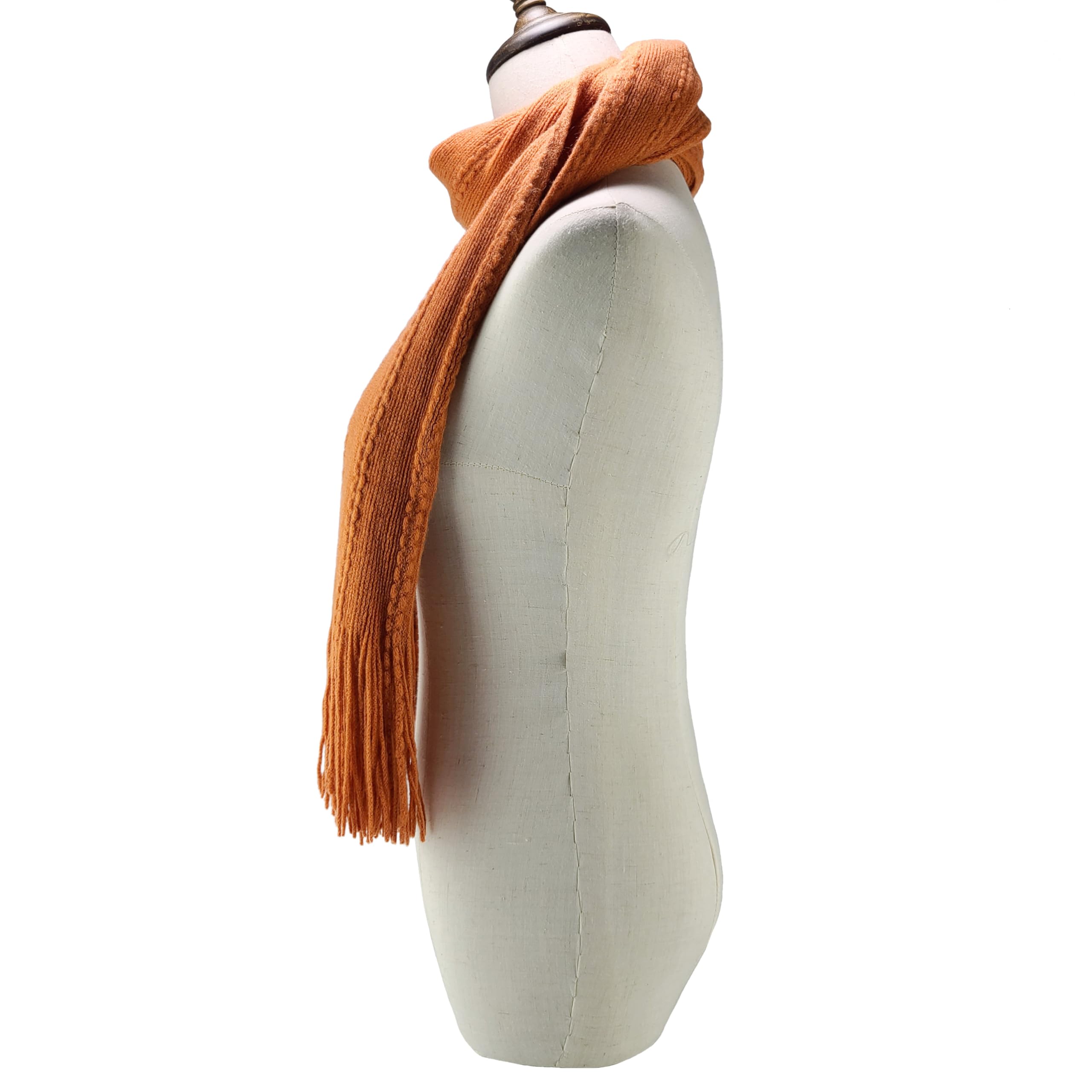 BRUCERIVER Sciarpa e guanti da donna a maglia con funzione touch screen cashmere sensazione cavo design (Orange Touchscreen)