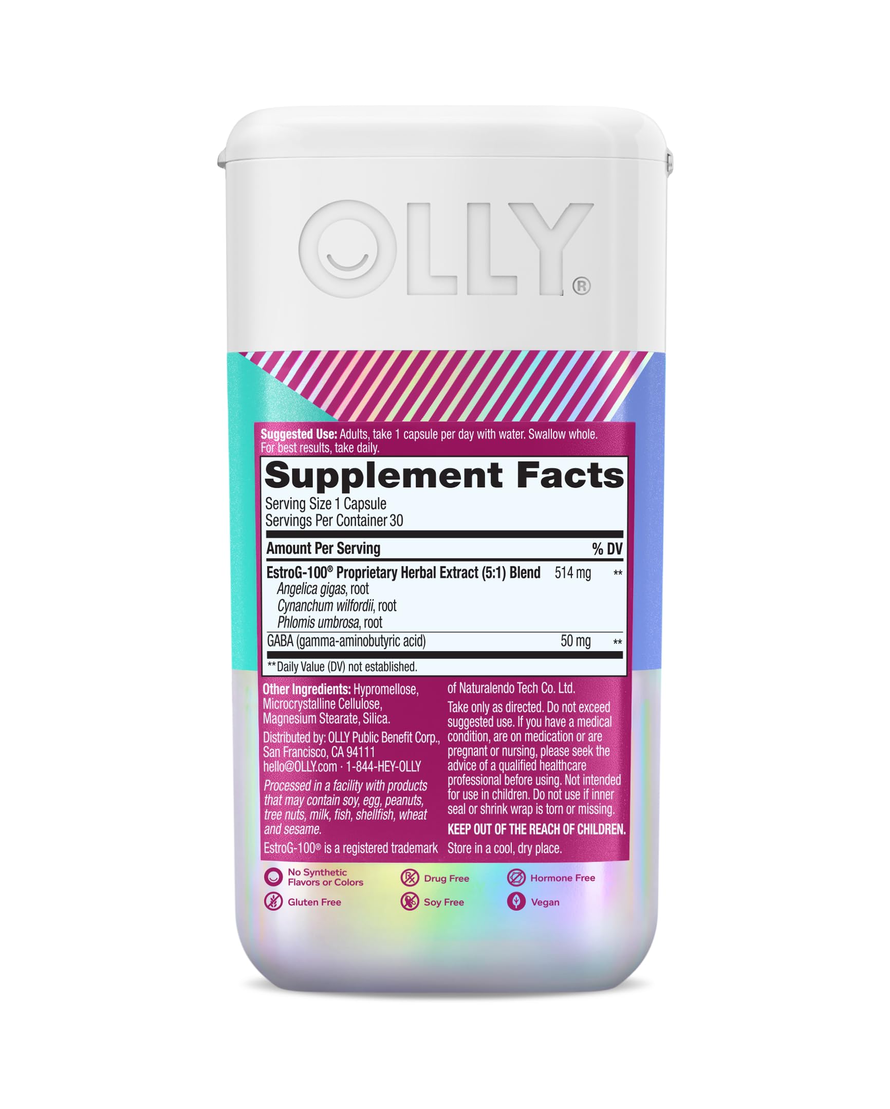 OLLY Mellow Menopause Supplements, Supports 11 Symptoms* - 30 Count — Amazon image 6
