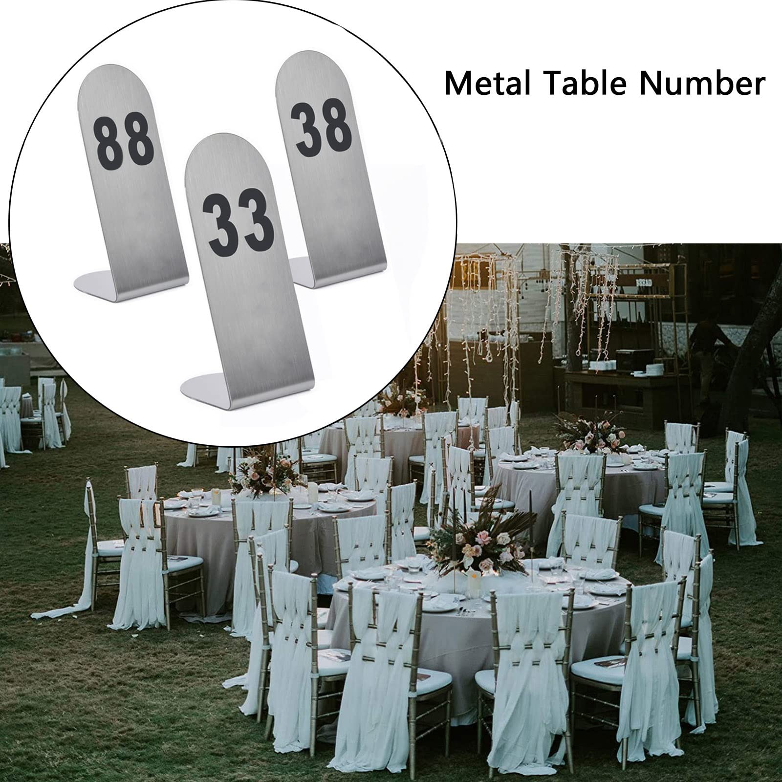 V3VOGUE Chevalets De Table Numérotés en INOX, Table Signes 1-25 1-50 Carte De Numéro De Table Double Face pour Restaurant Cafe Bar, pour Aider Les Invités À Trouver Leur Place Rapidement V3VOGUE Chevalets De Table Numérotés en INOX, Table Signes 1-25 1-50 Carte De Numéro De Table Double Face pour Restaurant Cafe Bar, pour Aider Les Invités À Trouver Leur Place Rapidement