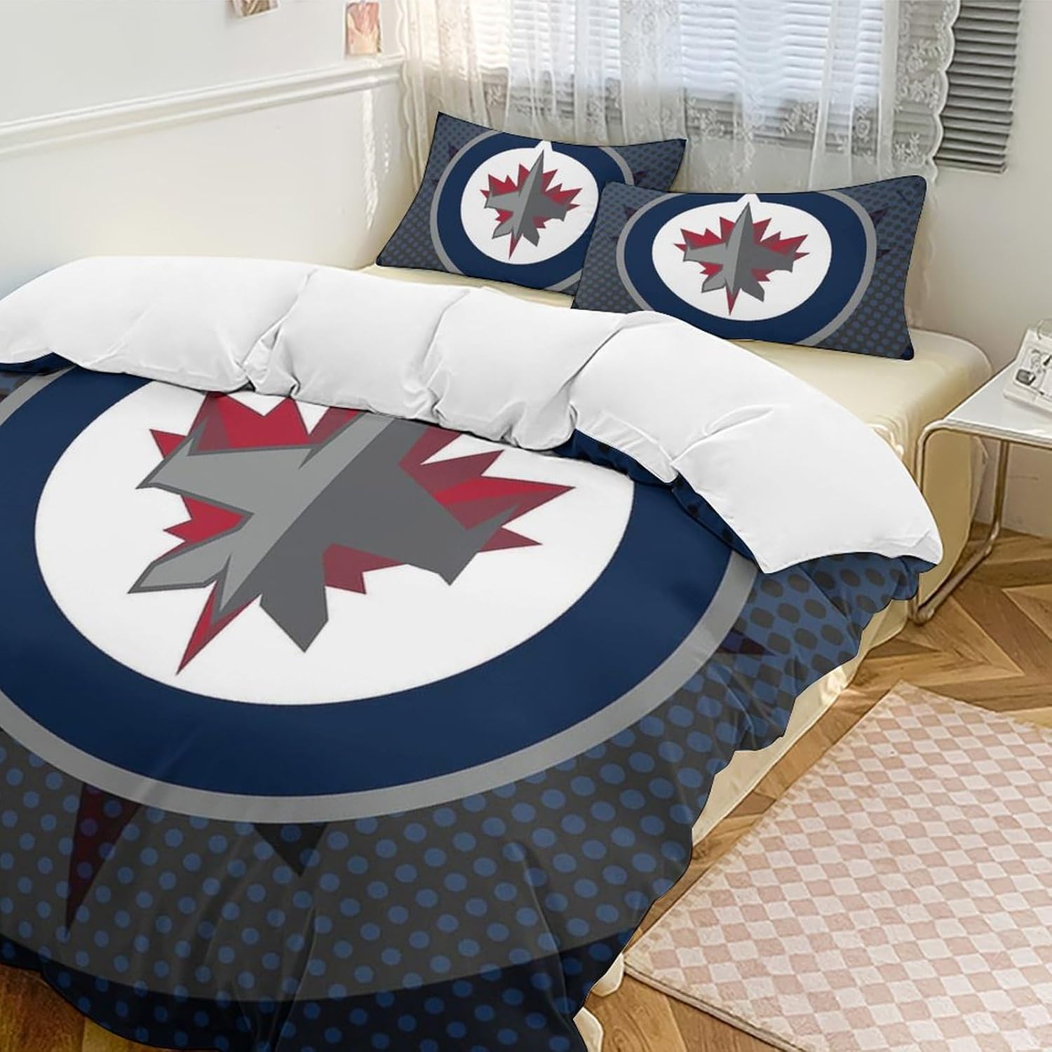 Winnipeg Comforter Set for King Bed 3 Pieces Reversible Bed Comforter