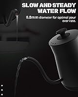 Vista 4 de Hervidor eléctrico, hervidor de cuello de cisne con apagado automático, hervidor eléctrico pequeño de 0.8 L, boquilla precisa diseñada para té