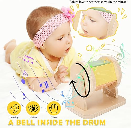 Miniatura 5 de Juguetes Montessori 8 en 1 para bebés de 0 a 6 meses, juguetes para bebés de 0 a 6 meses, tarjeta blanca y negra para recién nacidos, juguetes de