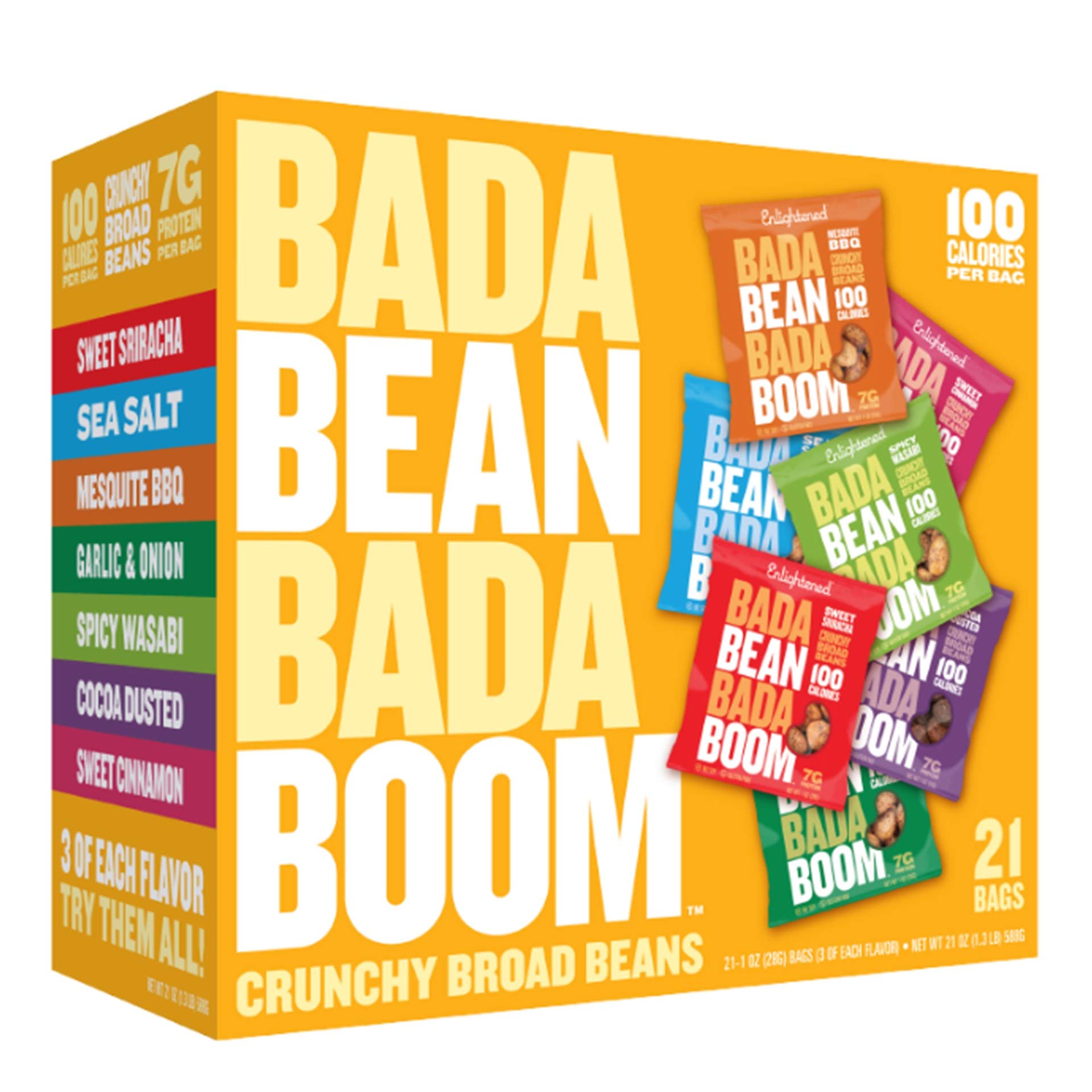 Enlightened Bada Bean Bada Boom Bada Bean Bada Boom Roasted Broad Beans Sea Salt, 12 X 28 Gm