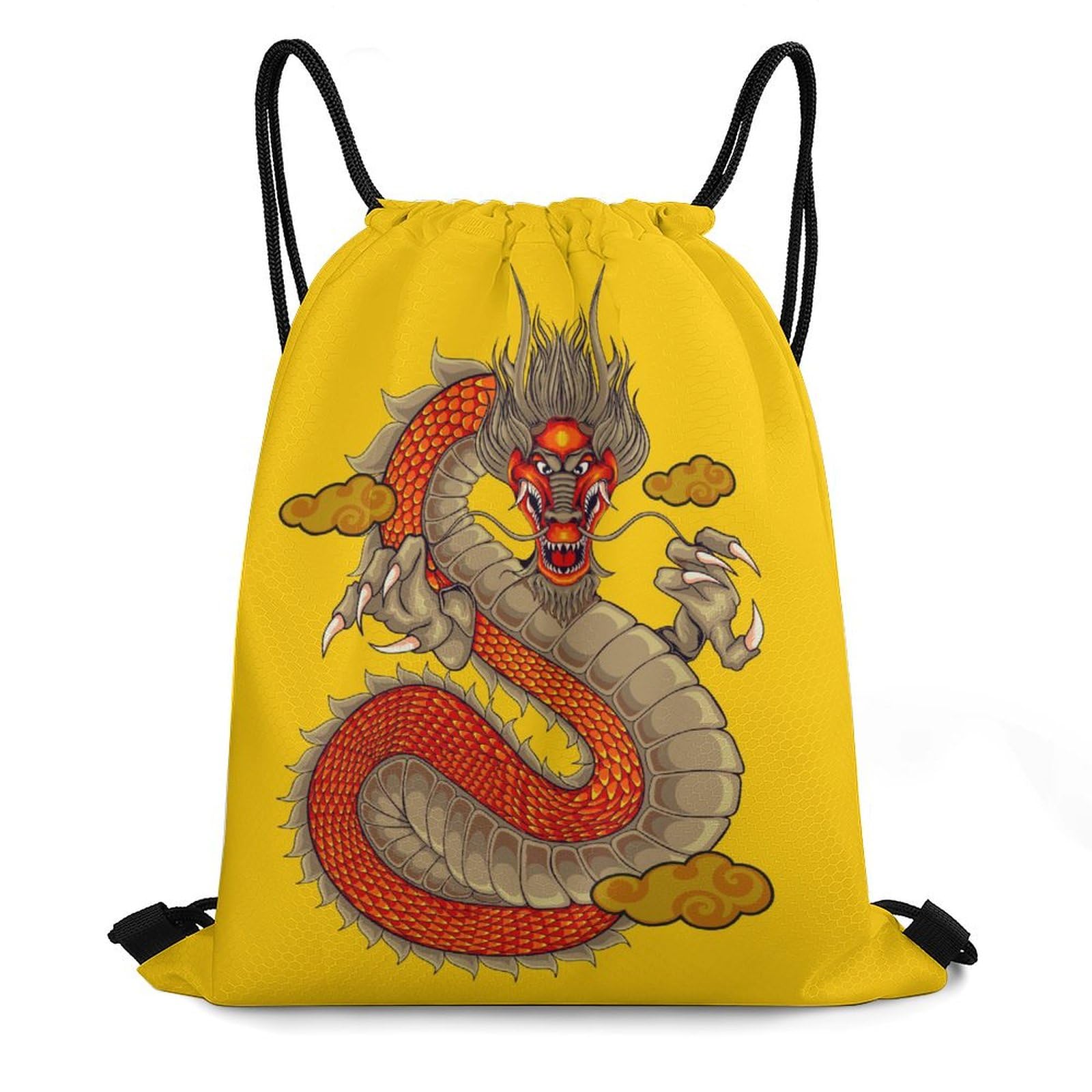 Amazon.co.jp: ナップサック 龍 ドラゴン柄 ジムサック プールバッグ