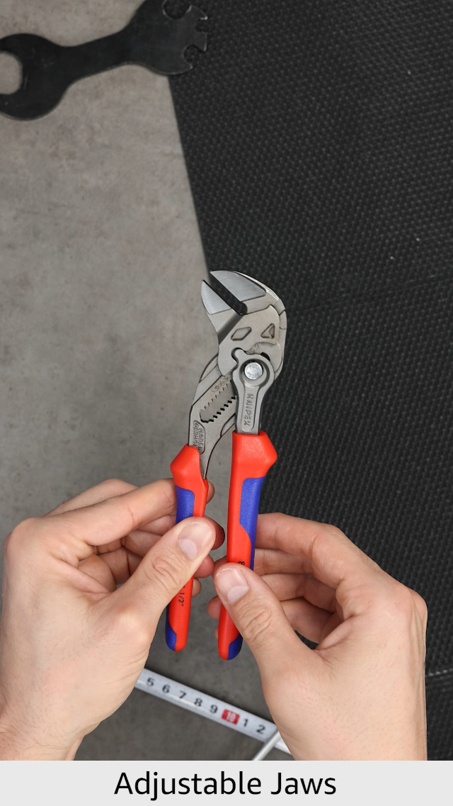 KNIPEX Tools 86 02 180 Pliers Wrench, Black Finish Comfort Grip