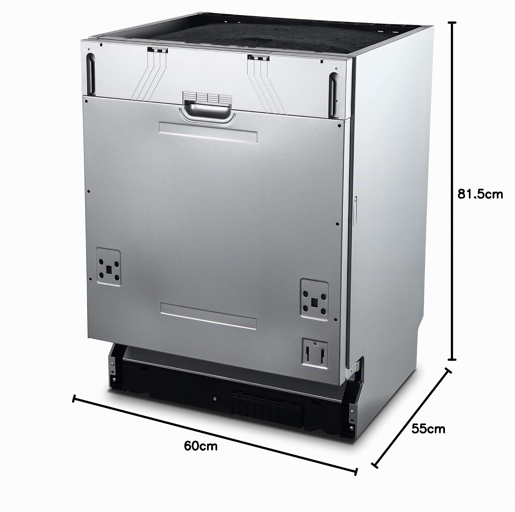 INFINITON DIW-A62E – Lavavajillas integrable, Plata/Inox, 14 servicios, 7 Programas, Tercera Bandeja, Función media carga, Auto Open, Inicio programado