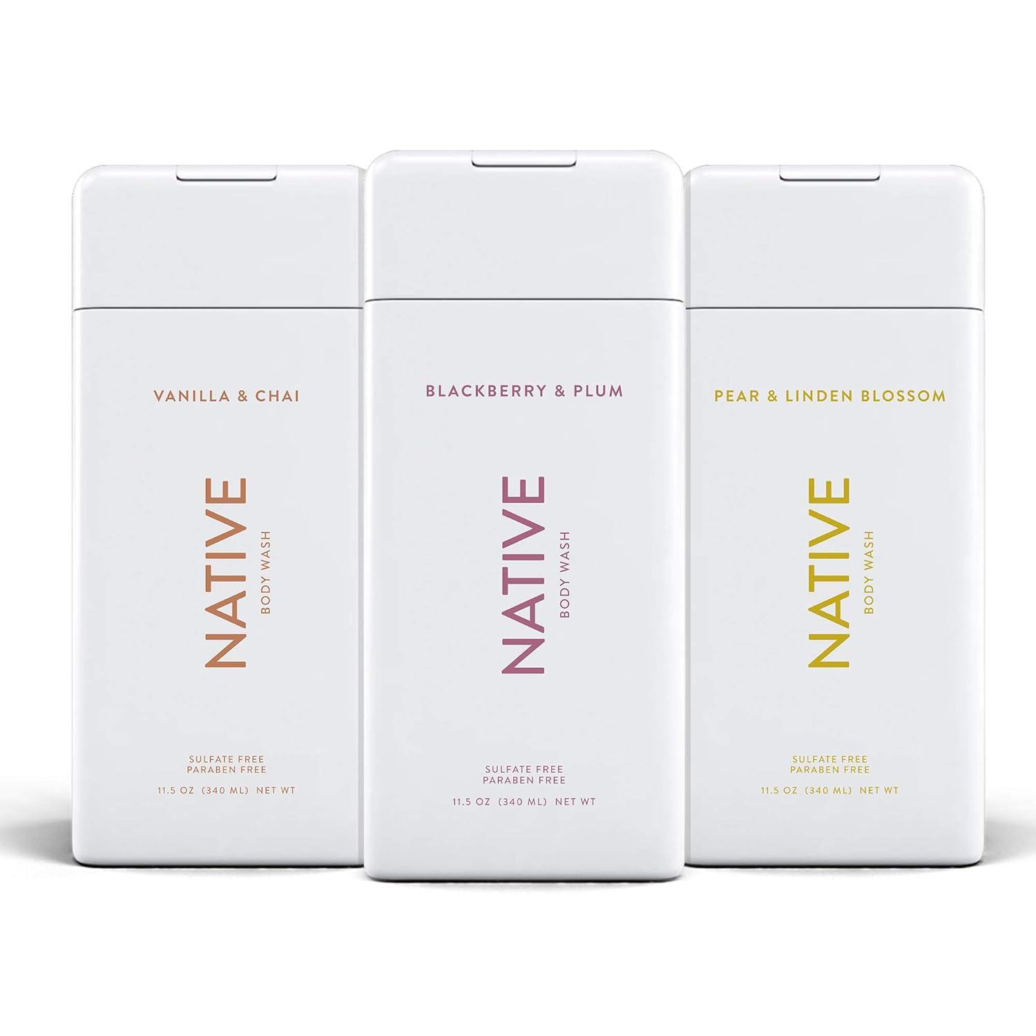 Native Body Wash 3 Pack - Natural Body Wash Made without Sulfates - Coconut & Vanilla Scent : Beauty & Personal Care