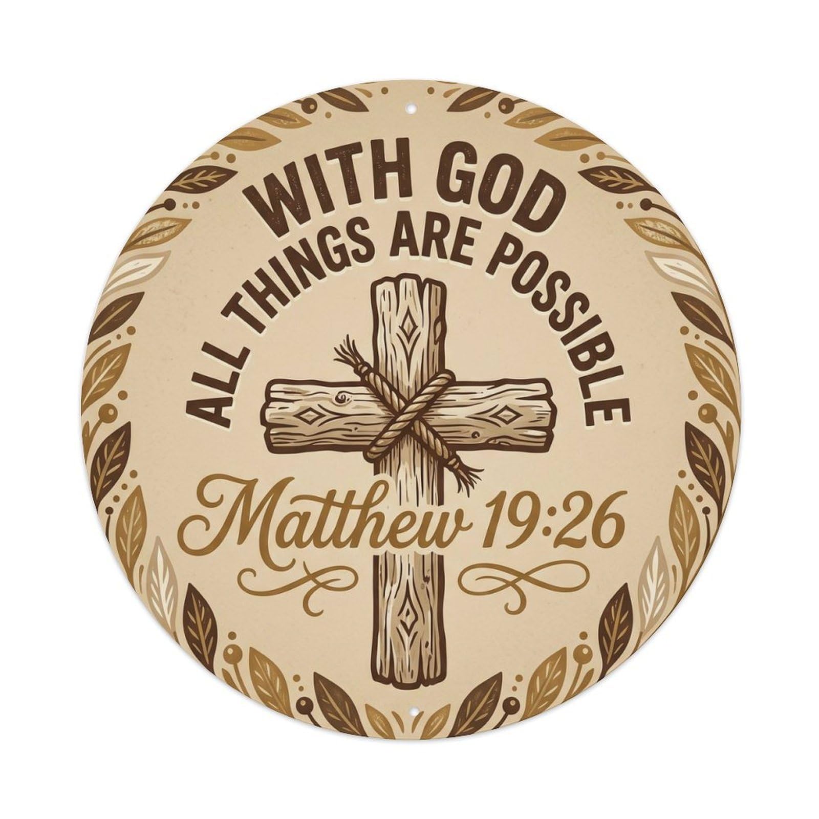 Prayer Blessing Scripture Ribbon Blessed Home Style Metal Tin Sign Plaque Wall Decor for Cafe, Man Cave, Club Bar, Office, Home Garden Round Metal Poster 8x8Inch