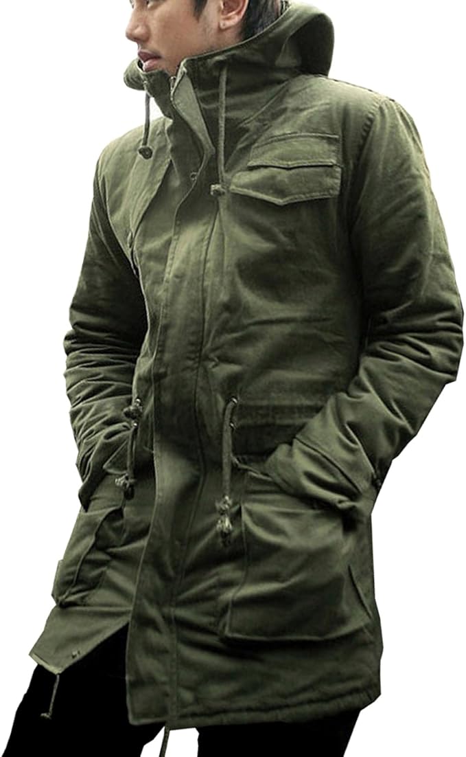 Amazon Kmazn メンズ ファッションコート ミリタリー モッズコート ロングコート 無地 大きいサイズ冬物 コート ジャケット 通販