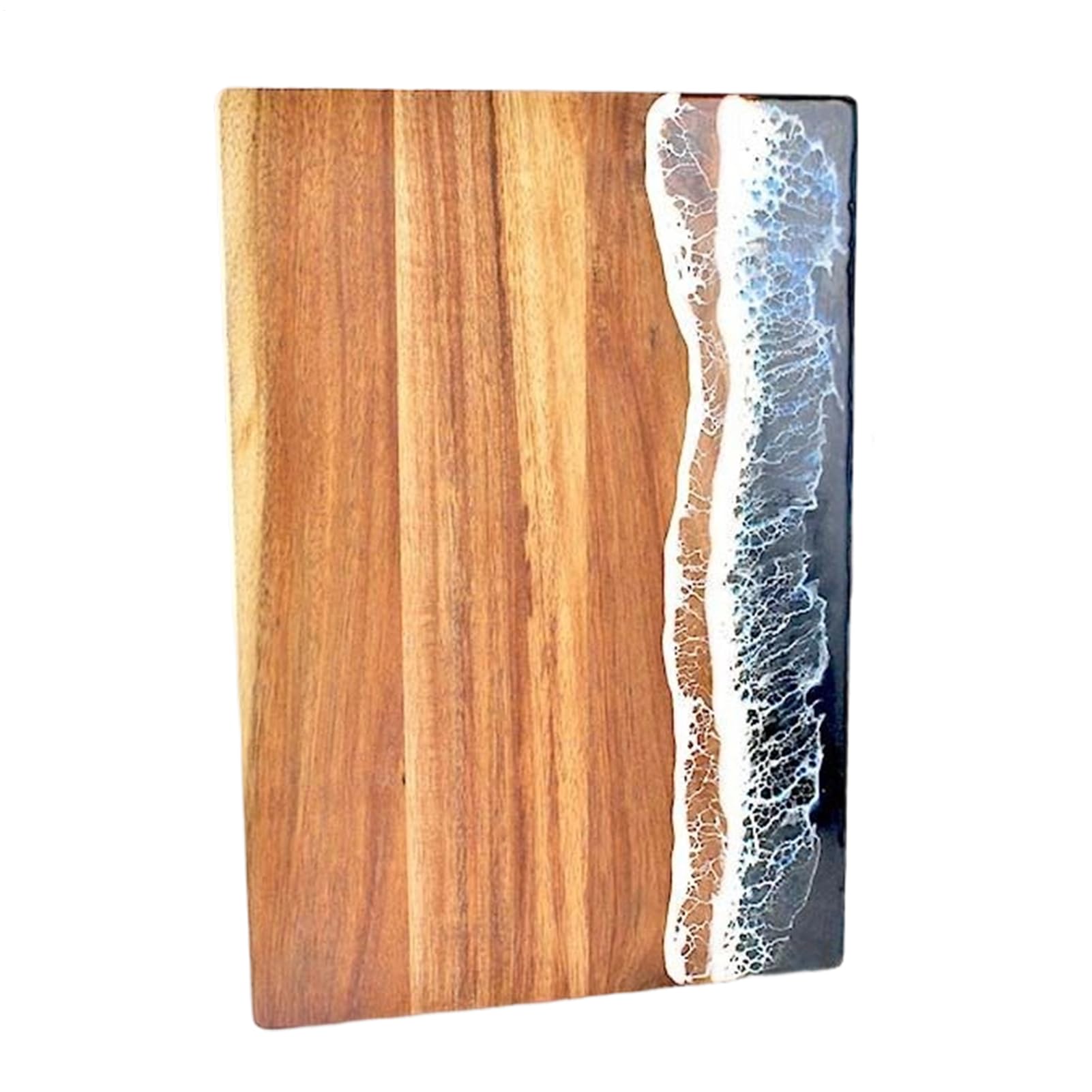 Tagliere in resina di legno, tagliere dal design artistico con motivo spiaggia, vassoio per carne, pane, verdure e cibi cotti