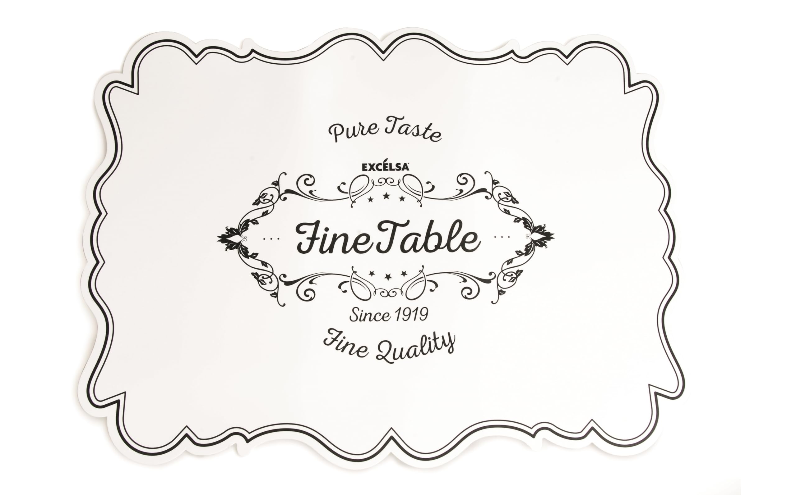 Set de table polypropylène Excelsa blanc et noir pour repas de famille