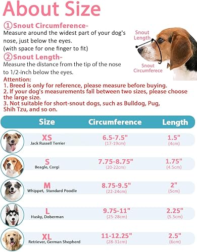 Miniatura 3 de LUCKYPAW Bozal para perro, bozal de malla para perros grandes, medianos y pequeños, bozales suaves para morder, masticar ciertos ladridos, cubierta