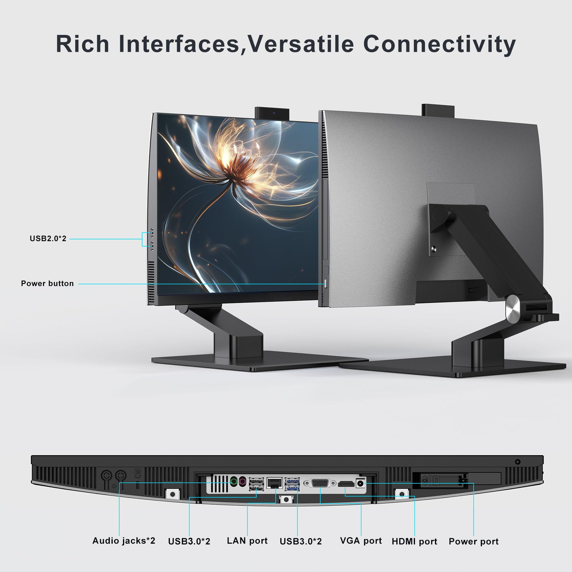 All-in-One PC 27 Zoll – Mit N95 Quad-Core, 16 GB RAM, 512 GB SSD & Webcam