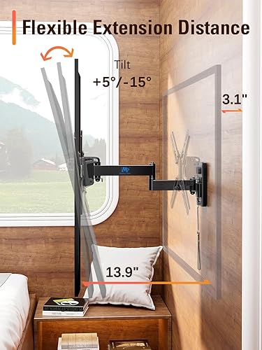 Miniatura 3 de Mounting Dream Soporte de TV RV con cerradura y certificación UL para la mayoría de televisores de 13 a 43 pulgadas, soporte de RV para caravana,