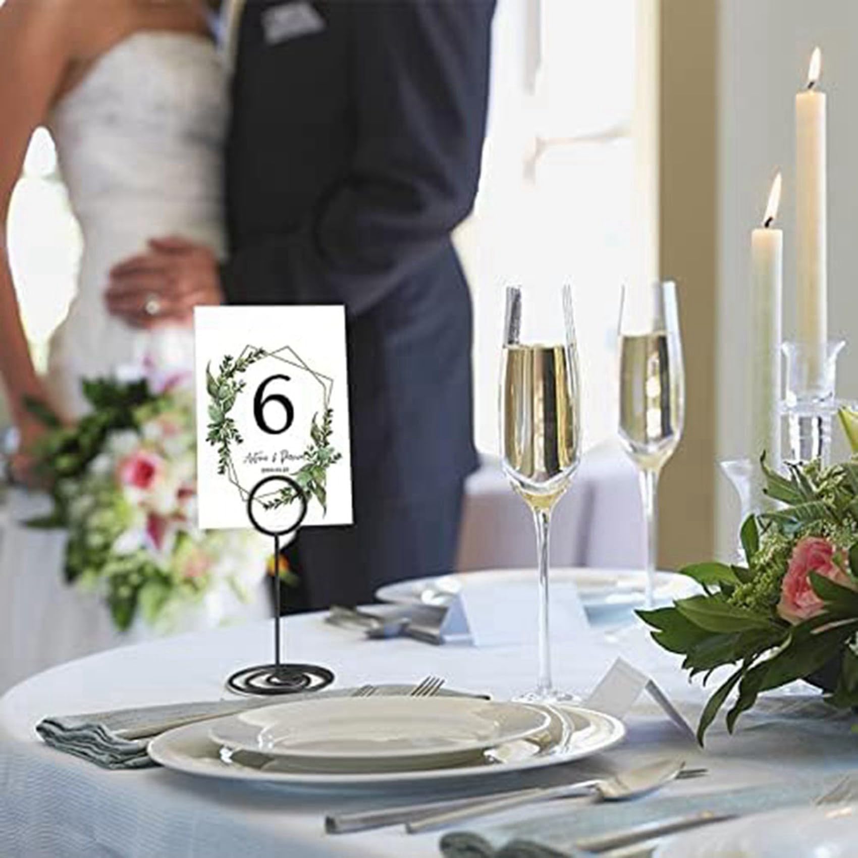 200 Soportes para NúMeros de Mesa, 3,35 Pulgadas, Soporte para Tarjetas de Lugar, Soportes para NúMeros de Mesa para Boda, Fiesta, GraduacióN, RecepcióN A