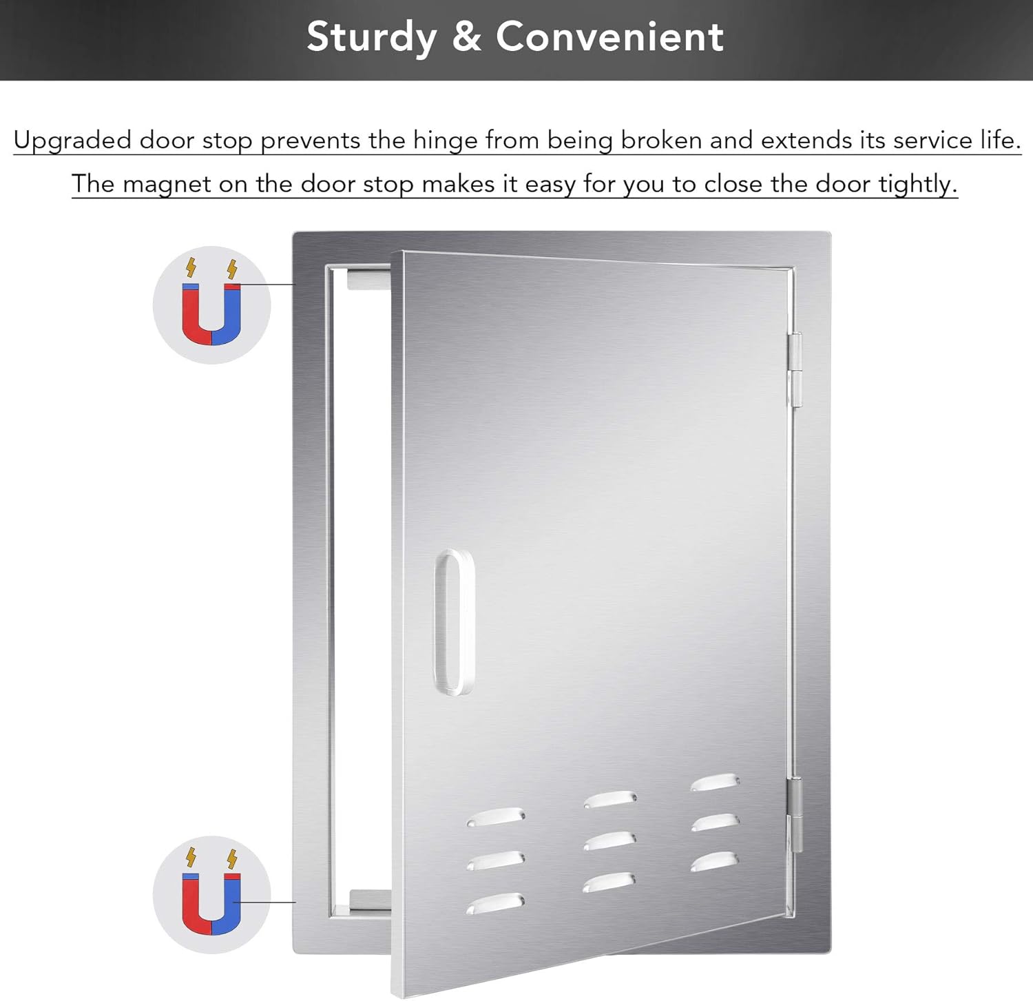 Exсluѕіvе Dіѕсоunt 🔥 CO-Z Upgraded Outdoor Kitchen Doors, 304 Stainless Steel Access BBQ Doors with Vents for Outdoor Kitchen, Commercial BBQ Island, Grilling Station, Outside Cabinet, Barbeque Grill (16.36 W x 22.36 H) Hоlіdау Dеаlѕ 🛒 CO-Z Upgraded Outdoor Kitchen Doors, 304 Stainless Steel Access BBQ Doors with Vents for Outdoor Kitchen, Commercial BBQ Island, Grilling Station, Outside Cabinet, Barbeque Grill (16.36 W x 22.36 H)