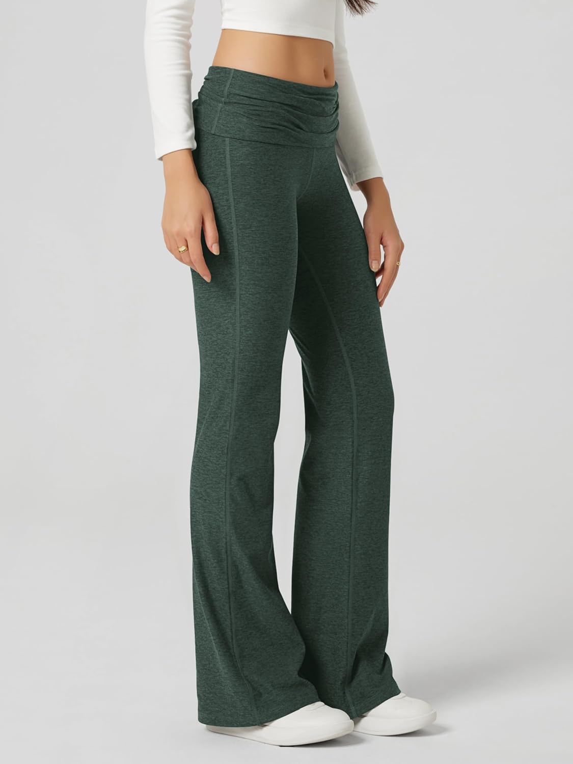 ODODOS Women's Foldover Pants 30"- Ultra Soft odSTRATUM Tech Performance Mid Rise Lounge Casual Yoga Pants - Image 3